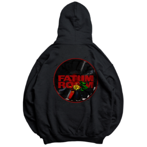 Black Hoodie Michał Technics vinyl urodziny plecy